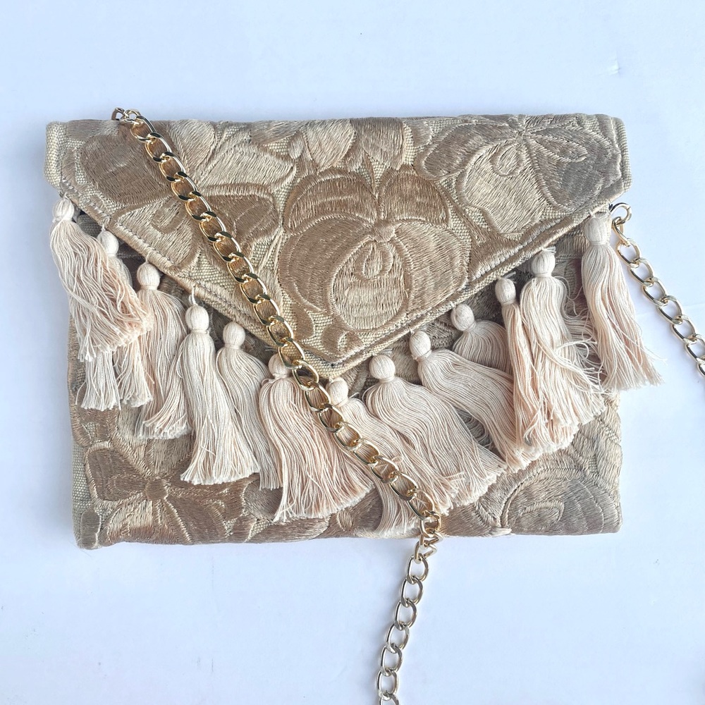 Mexican Embroidered Clutch Shoulder Bag - Picture 2 of 2